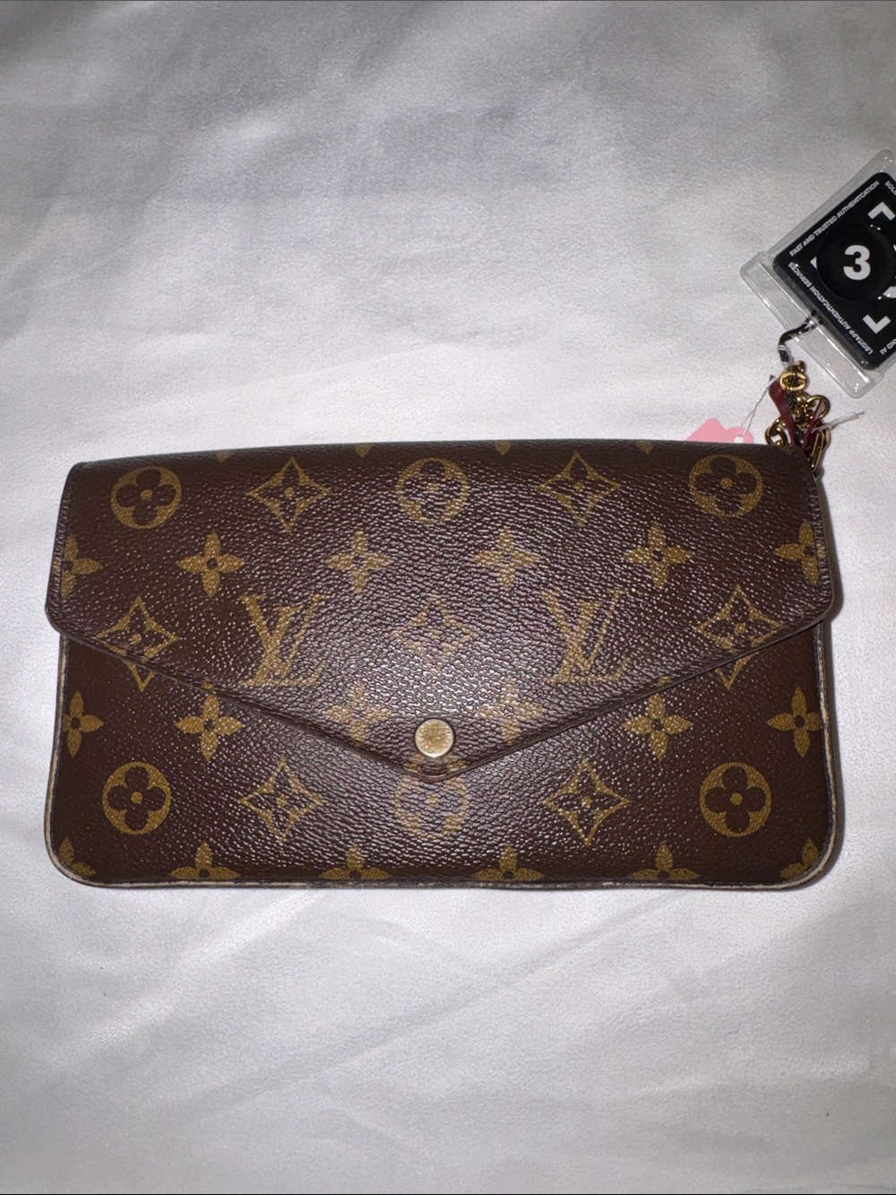 Louis Vuitton Monogram Canvas Brown & Gold Envelope Clutch